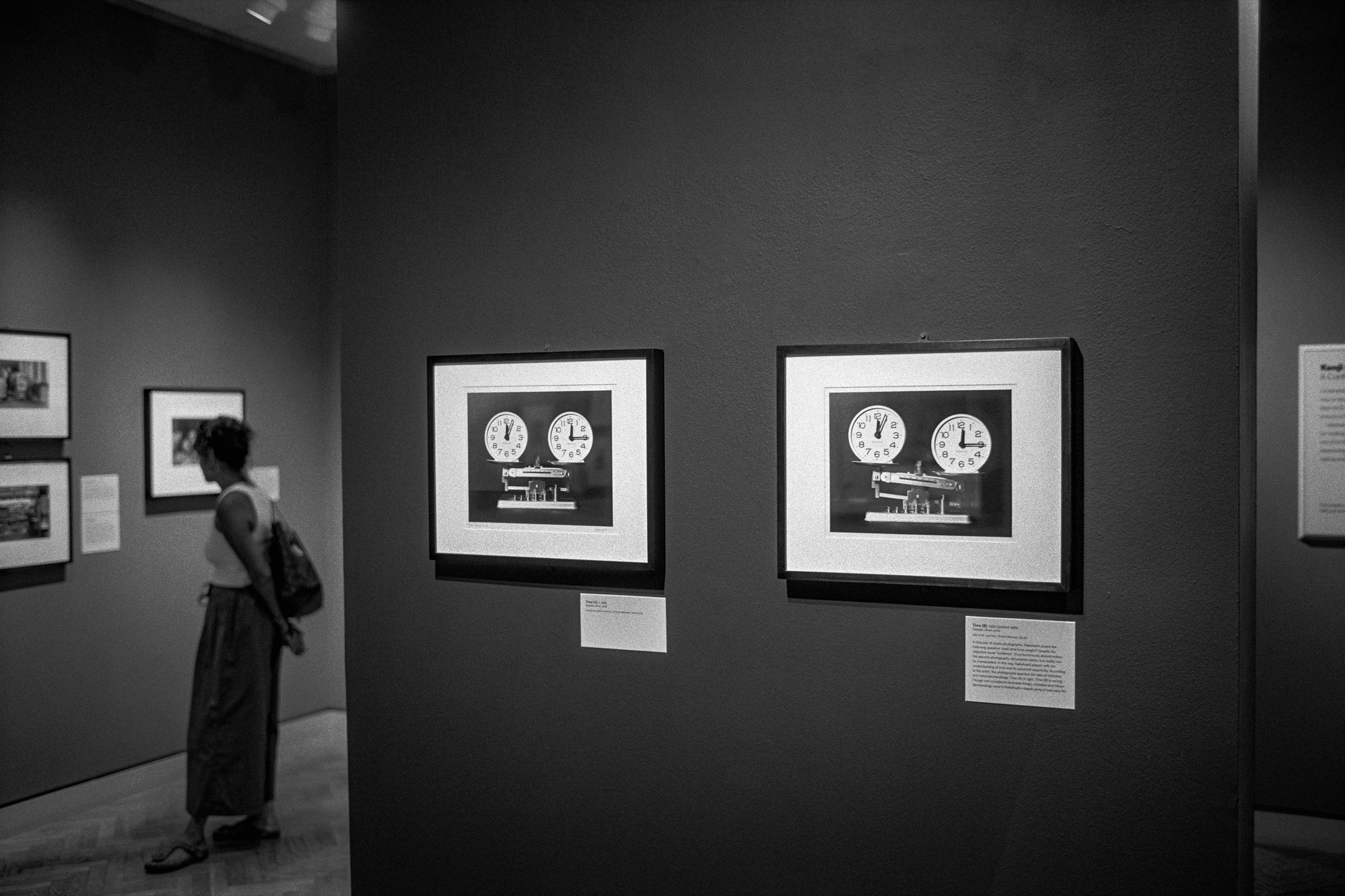 An Hour at the MIA: Clock photographs, visitor at left