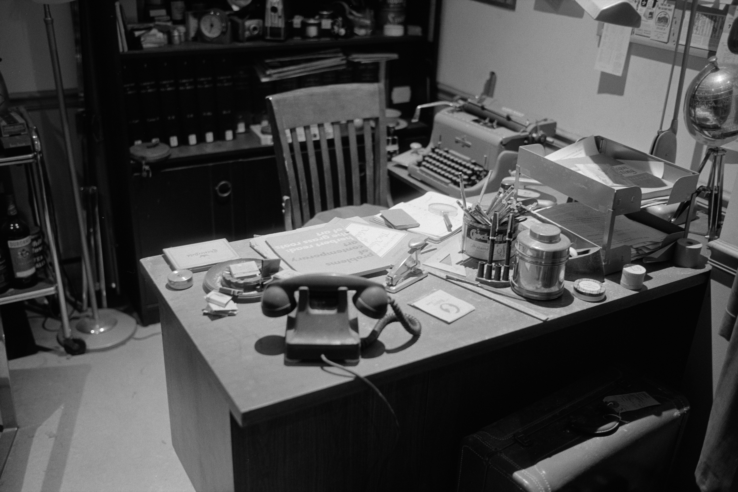 An Hour at the MIA: Desk and telephone
