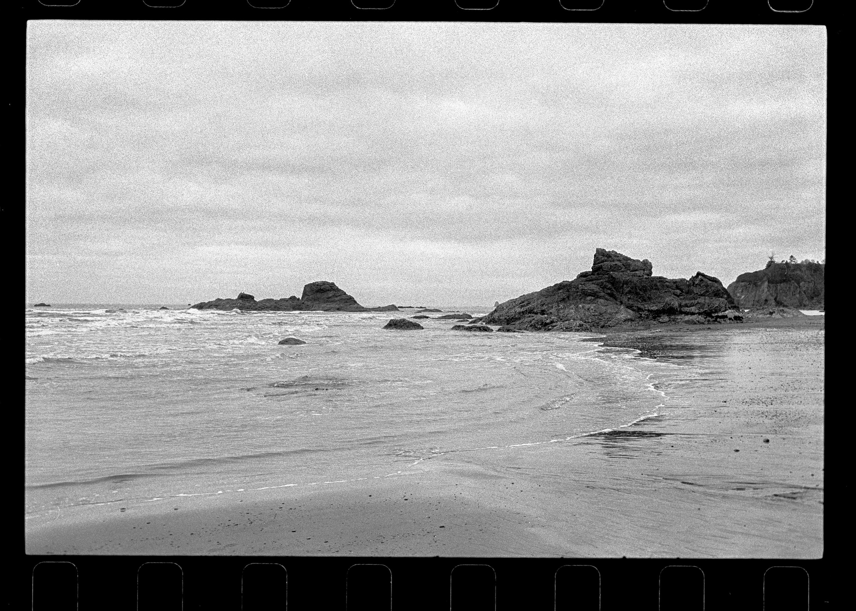 Surf line and sea stacks