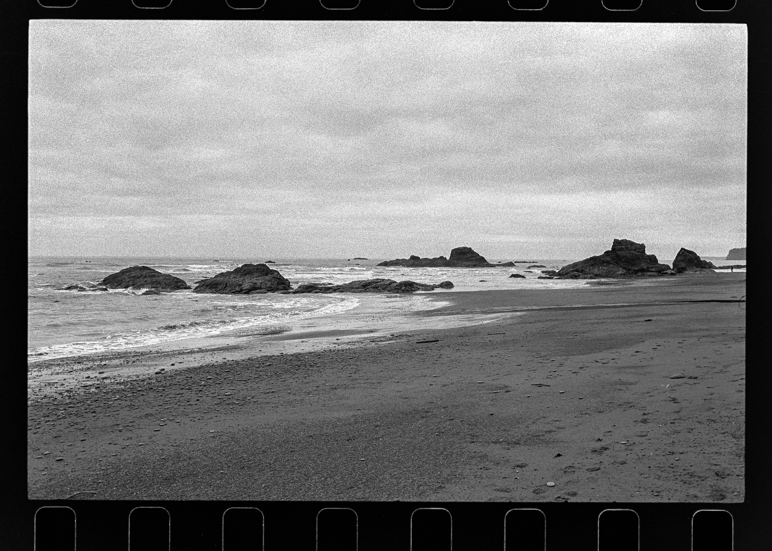 Beach view with stacks